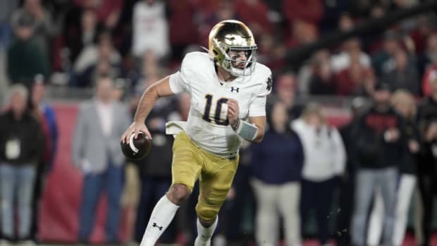 Former Notre Dame quarterback Drew Pyne